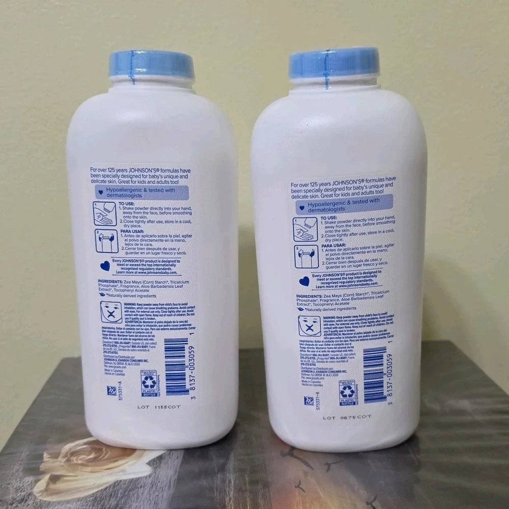 Johnson's Cornstarch Baby Powder with Aloe‎ & Vitamin E, 22 oz ( Pack of 2 )